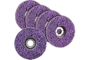LNCBOC Disques de Nettoyage Meuleuse CSD Disque 125 x 22 mm, 5 Pièces Disque Abrasif pour Meuleuse D'angle, Pour Traitement de Surface Peinture Disque Abrasif pour Meuleuse D'angle(Violet)