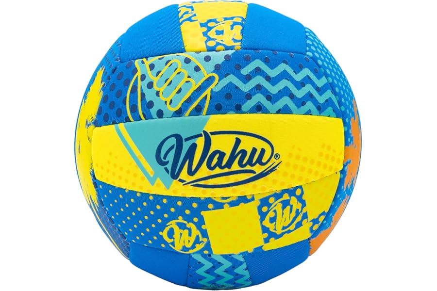 WAHU All-Purpose Ball (6.5") | 100% Waterproof All-Weather Ball | Volleyball, Basketball or Football Ball | Ideal Garden or Beach Toy | Ages 5+, Blue