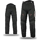 Surpantalon de Moto imperm/&eacute;able Fermeture /&Eacute;clair sur Toute la Longueur Short Noir W30