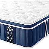 TeQsli 5FT King Mattress, 10.6 Inch Memory Foam Sprung Hybrid Mattress for Pressure Relief & Edge Support, 9-Zone Support Ort