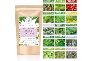 Herb Seeds for Gardening, 15 Seed Varieties Included in This Grow Your Own Herb Garden Pack, The Little Trees Bees & Seeds Company