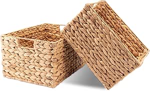 PANIER DE RANGEMENT Rectangulaire En Rotin, Boîte Empilable En Osier