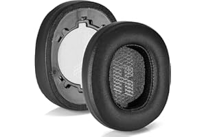 Defean Zapasowe nauszniki ze skóry Potein i pianki z pamięcią kształtu do bezprzewodowych słuchawek nausznych JBL Live 500BT (czarne)