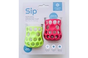 Cognikids Sip Natural Drinking Cups - Easy Grip for Small sips Apple/Rose