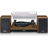 Lenco LS-100 Hi-fi Turntable - with Bluetooth 5.0 - External Speaker - 2 x 10 w rms - Belt Drive - Auto Power Off - Wood