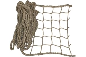 ‎HAMBURGER TAUWERK-FABRIK EST. 1901 HAMBURGER TAUWERK-FABRIK EST. 1901 Netz, Universal Schutznetz Naturfarben - Breite: 1,0m Meterware (Preis pro Meter) - Made in Germany, Sicherheitsnetz, Balkonnetz, Rausfallschutz, Relingsnetz