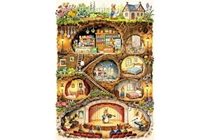 HUADADA Puzzle 1000 elementów - puzzle 1000 elementów dla dorosłych - rodzinne puzzle interaktywne prezent - temat: królik