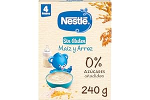NESTLÉ Nestle Papillas de Cereales sin Gluten, Maiz y Arroz, paquetes de 9, 240g