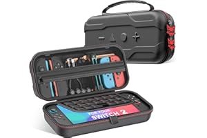 HELLCOOL Tasche für Nintendo Switch 2 Konsole, Ultra Schutz mit Viel Platz für 10 Spiele und Zubehör, Tragetasche Hülle Case
