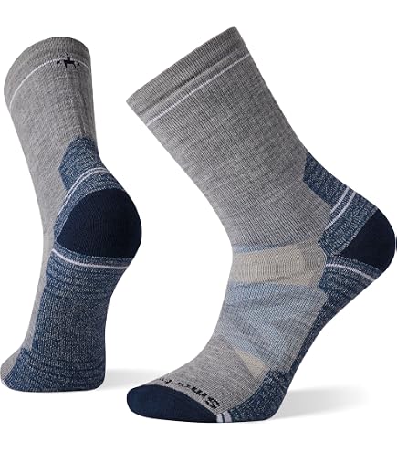 Chaussettes Smartwool Hike Light Cushion Femme – Mi-haute – Taille Medium – Gris Moyen – Laine Mérinos