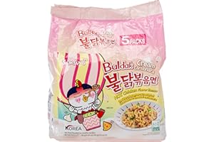 Samyang Buldak Cream Carbonara Hot Chicken Flavor Ramen 5x140g Halal Noodles