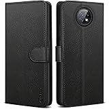Vakoo Wallet Serie Handyhülle für Xiaomi Redmi Note 9T 5G Hülle Leder, mit RFID Schutz, Schwarz