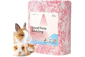 BUCATSTATE Hamster Bedding 101L, 99% Dust-Free Guinea Pig Bedding Odor Control Paper Bedding, Cozy Small Animal Bedding Bulk for Rabbit Rat Syrian Dwarf Hamsters Gerbils (Pink)