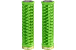 Funn Holeshot Manopole per Mountain Bike con Chiusura Singola, Diametro Interno di 22 mm, Manopole Resistenti alle Estremità Indurite