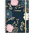 A5 Notebook - Notebook Journal with Hard Cover, 6" X 8.3", Premium Paper, Back Pocket, Elastic Closure, College Ruled Journal