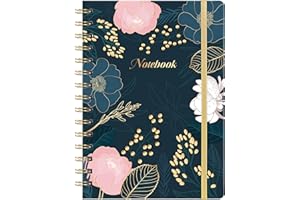 ARTFAN A5 Notebook - Notebook Journal with Hard Cover, 6" X 8.3", Premium Paper, Back Pocket, Elastic Closure, College Ruled Journal