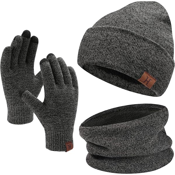 Echarpe-bonnet-gants Polaire marine Bleu - Prêt-à-Porter