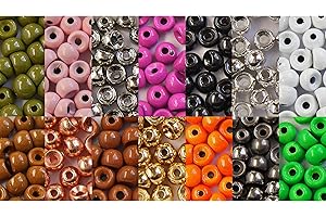 PECHETRUITE 10 x billes TUNGSTENE 3,2 mm (0,21g) COULEUR AU CHOIX pour montage de mouche de pêche