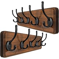 Sungmor Set Di 2 Ganci A Parete In Ghisa Con Testa Di Antilope: Vintage, 24.9 Cm, Portachiavi E Appendiabiti Per Cappotti