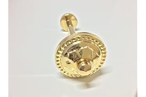 GLOBALCORPORATION Fermatenda da muro gancio tenda ottone ganci parete gancio per tende fermatende a muro raccogli tenda tendaggi reggi tenda ambrasse per tende embrasse bastone tenda tendaggi R168 (oro lucido,12)
