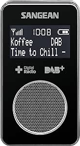 Sangean DPR-34+ tragbares DAB+ Digitalradio (UKW-Tuner, integrierter Lautsprecher, Li-Ion Akku) schwarz