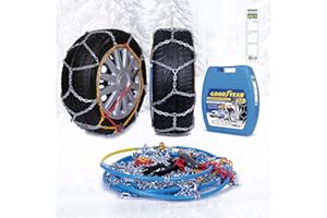 Goodyear 77931, 12 mm Passenger Car snow chains, TUV and ONORM approved, size 227. Suitable for SUV, vans, motorhomes and 4x4
