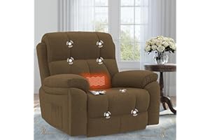 ‎YONISEE YONISEE Fernsehsessel Relaxsessel Elektrisch Massagesessel mit Liegefunktion Aufstehhilfe, Massage Heizung, Fußteil, 2 Seitentaschen Getränkehalter, TYP C & USB-Anschlüsse Liegen TV Sessel Wohnzimmer