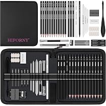 Kit De 46 Crayons De Dessin Professionnels - Graphite, Fusain, Couleurs - Avec Accessoires Pour Artistes - 4