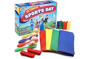 KreativeKraft Jeux Exterieur Enfant Kit Jeux Anniversaire Fête Kermesse Sports Day (Sports Day Kit)