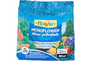 Nitroflower Abono granulado Polivalente Universal Azul 2,5 kg para Horticultura, Jardinería y Olivos, Fórmula NPK Equilibrada, Granulado Complejo, Multicolor, 21x8x30 cm