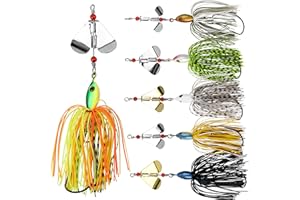 SHADDOCK Spinnköder-Set, gemischte Farben, Angelköder, Buzzbait, künstlicher Gummirand, Jigköder, Swimbait für Barsch, Hecht, Forelle, Süßwasser, Salzwasser