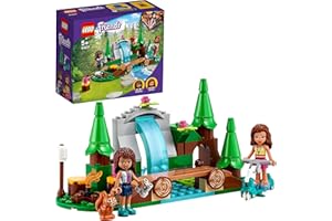 LEGO 41677 Friends La Cascade dans la forêt – Jeu de Construction avec Mini Poupées Andréa et Olivia + Écureuil Jouet Enfant 5 Ans