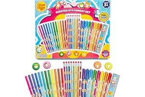 Abeec Chupa Chups Scented Stationery Set | Scented Pens, Gel Pens, Pencils & More | Back To School Set | School Supplies For Girls
