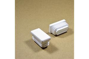 ajile - Embout rectangulaire pour Tube de Dimension 40x20 mm et d'épaisseur 1,0-3,0 mm Blanc - 4 pièces - EPH214
