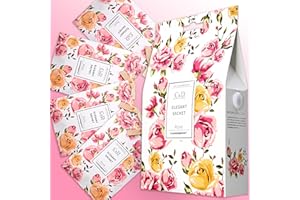 LESARLAMGARTEN Rose Scented Sachets, Wardrobe Fresheners, Fragrance Bags for Moths, Drawers, Closets, Office, Bedroom, Bathrooms, Living Room, Cars, Sports Bag - Gift Box, 4 Pack