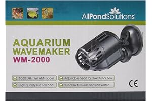 allpondsolutions Aquarium Marine Wave Maker Fish Tank Powerhead Circulation Pump 2000L/H - Powerful Clip on Glass Suction Attachment
