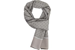 WANYING Uomo Sciarpa di Seta Lungo Doppio Strato in Seta Artificiale Casual Business Gentleman per Primavera Autunno