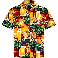 Camicia Hawaiana Uomo - Manica Corta, Stampa Foglie Tropicali, Poliestere Elastan - Per Spiaggia E Vacanze - Foto 7