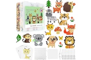 Homgaty 5000 Bügelperlen Tiere Set, Steckperlen 5 mm Perlen mit Steckplatte, 15 Muster, Bügelpapier, Anhänger und Zubehör zum Basteln Handwerk für Kinder Geschenk