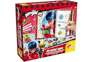 LISCIANIGIOCHI Lisciani - MIRACULOUS Ladybug - Mi Diario Secreto - Diario Personalizable con Candado - Manualidades a partir de 4 años - Incluye Rotuladores, Pegatinas y Accesorios - Fabricado en Italia