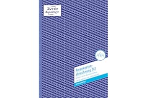 ‎AVERY ZWECKFORM AVERY Zweckform 741 Reisekostenabrechnung (A4, mit 1 Blatt Blaupapier, von Rechtsexperten geprüft, für Deutschland und Österreich zur monatlichen Abrechnung inkl. Kfz-Kostenaufstellung, 50 Blatt) weiß