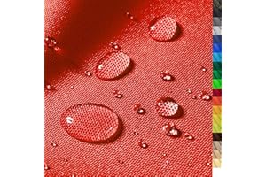 1buy3 "Monaco Tessuto Impermeabile di Poliestere | 300cm x 160cm | Colonna d' Acqua di 12.000 mm | Colore 09 | Rosso | Tessuto di Poliestere Largo 160cm al Metro Impermeabile Esterno