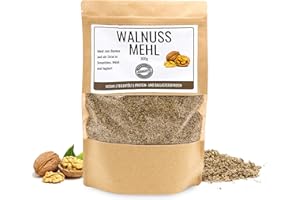 Odenwälder Lebensmittel Premium Walnussmehl, Vegan mit fein gemahlenen Walnüssen, Teilentölt mit viel Protein - Made in Germany - 300 g
