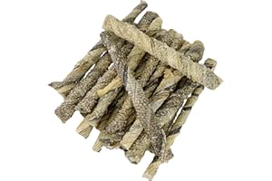 AVANZONA Snack per Cani Naturali 100%, Bastoncini di Pesce. Pelle di Merluzzo Essiccata. Omega 3 per Cani di Piccola, Media e Grande Taglia. 80 G