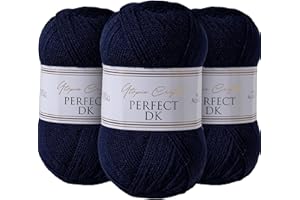 Utopia Crafts DK Double Knitting Yarn 3x 100g (Navy Blue)