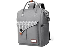 RJEU Sac à Dos Femme, Sac à Dos Ordinateur Portable, avec USB Charging Port Sac a Dos PC Portable pour Loisir, Scolaire, Affaire