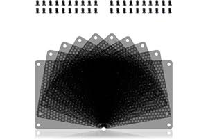 YIMATEECO 140mm Staubfilter PC Lüfterabdeckungen Computer Ventilator Filter Staubdicht Gehäuseabdeckung mit Schrauben für Computer Lüftergitter PC Kühler(PVC, 140 * 140mm, 10Stü, Schwarz)