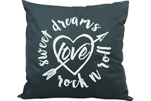 roba Dekokissen, Kissen Kollektion 'Rock Star Baby 3' 40x40 cm, Deko für Baby- & Kinderzimmer, 100% Baumwolle