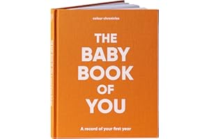 COLOUR CHRONICLES The Baby Book of You | Preserve Precious Memories from Birth to One Year | Keepsake Book | Unique Baby Gift for Expecting Parents | 8” x 10” Journal | Cloth Covered Hardback Memory Journal - Orange