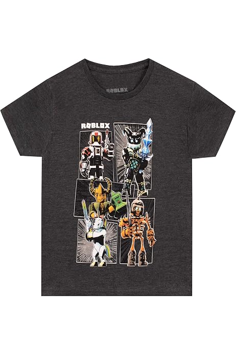 Roblox Boys T-Shirt Gaming Grey 5-6 